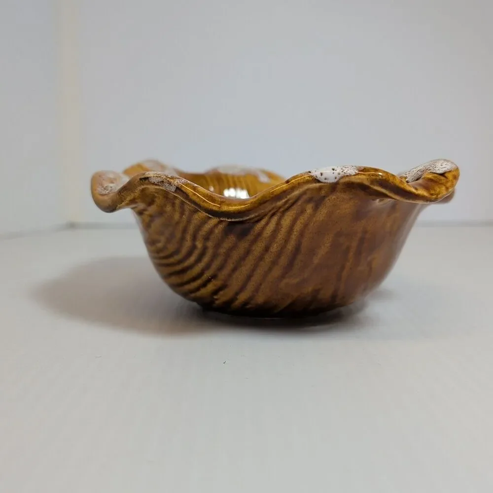 MCM California Pottery Dip Dish Faux Bois B412 - Excellent Condition